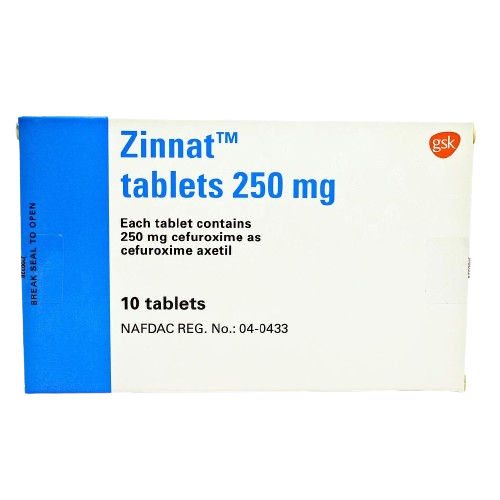 Zinnat (Cefuroxime Axetil) 250mg Tabs x10